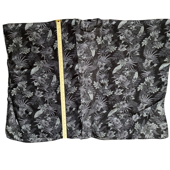 Steve Madden Womens Black Grey Tropical Floral Chiffon Kimono Wrap OSFM RN98072 - Picture 6 of 8